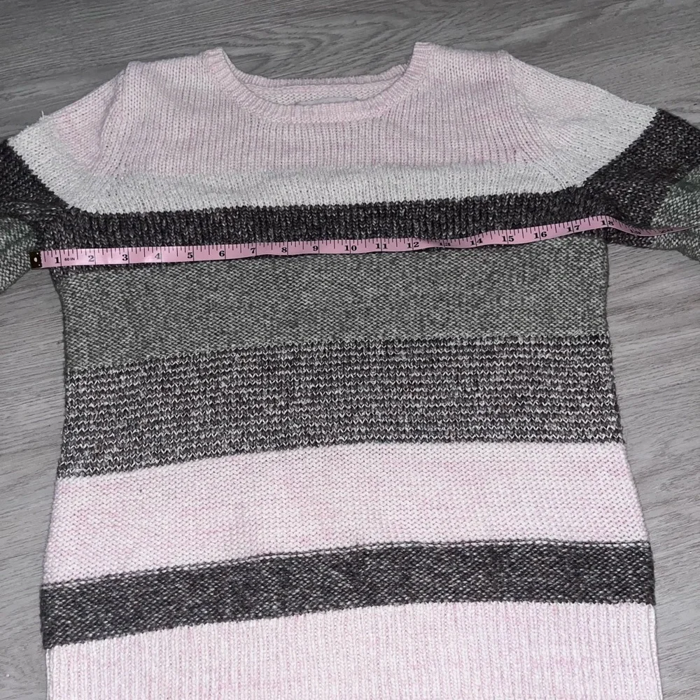 Loft Cotton Striped Knit Sweater Small